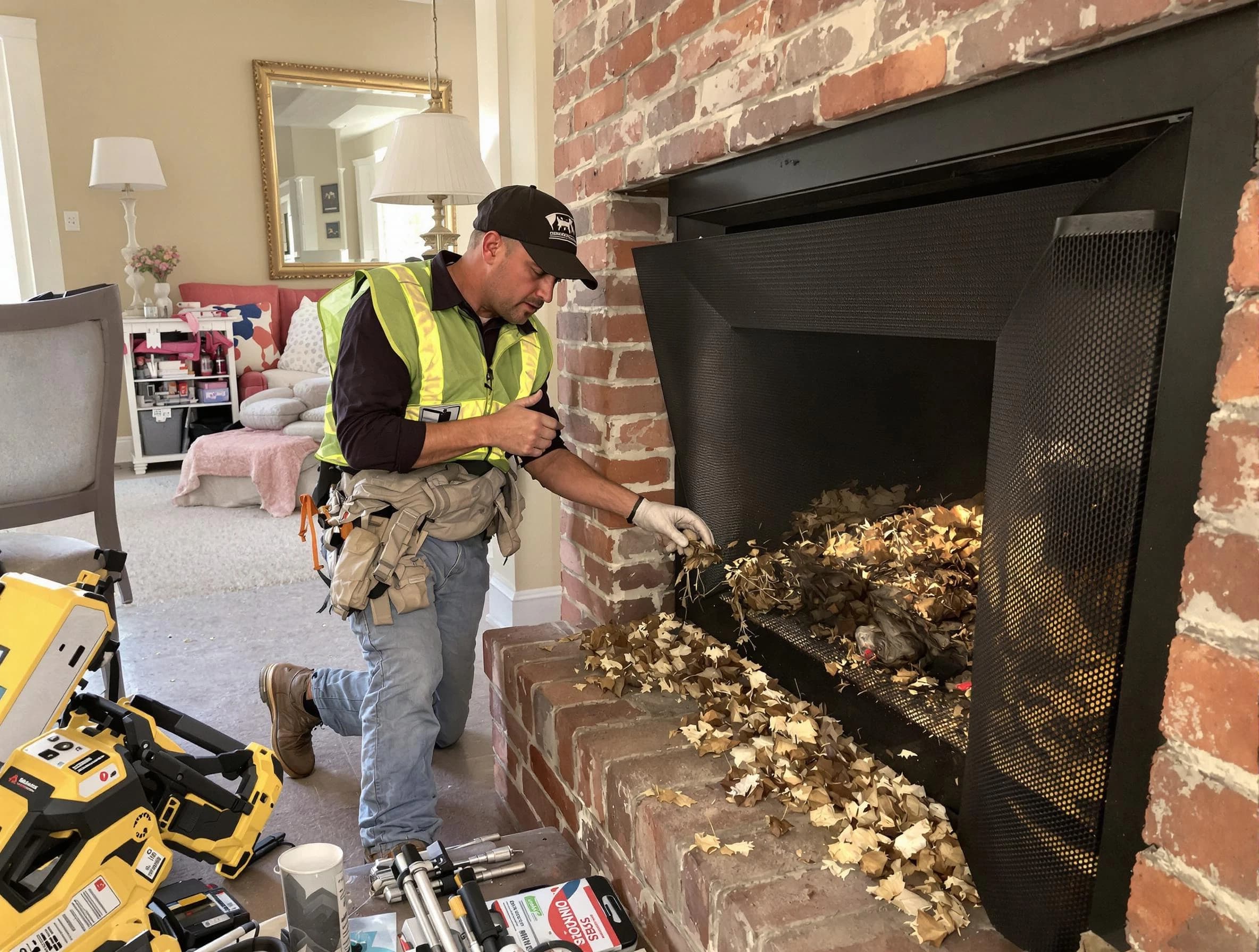 Safe screening installation by Norcross Chimney Sweep in Norcross, GA