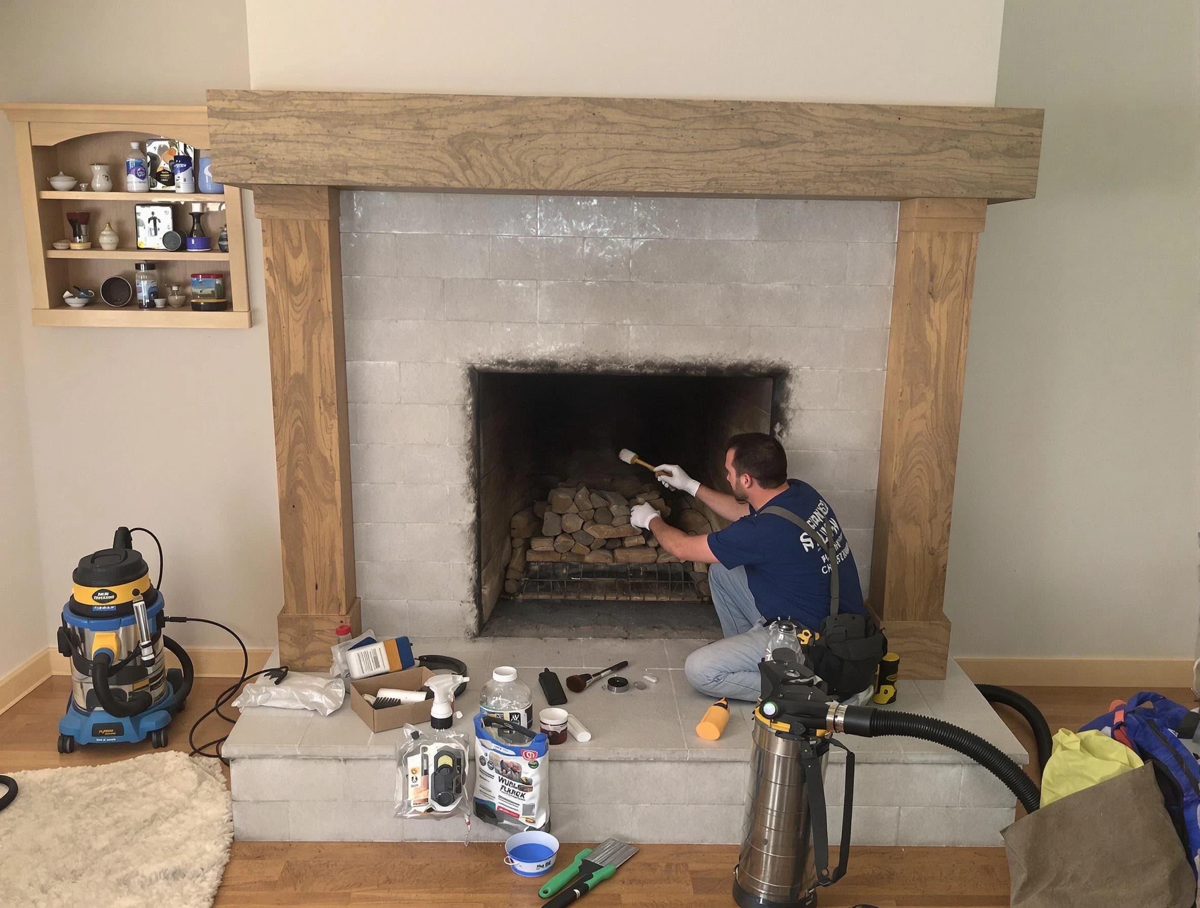 Detailed creosote removal process by Norcross Chimney Sweep in Norcross, GA