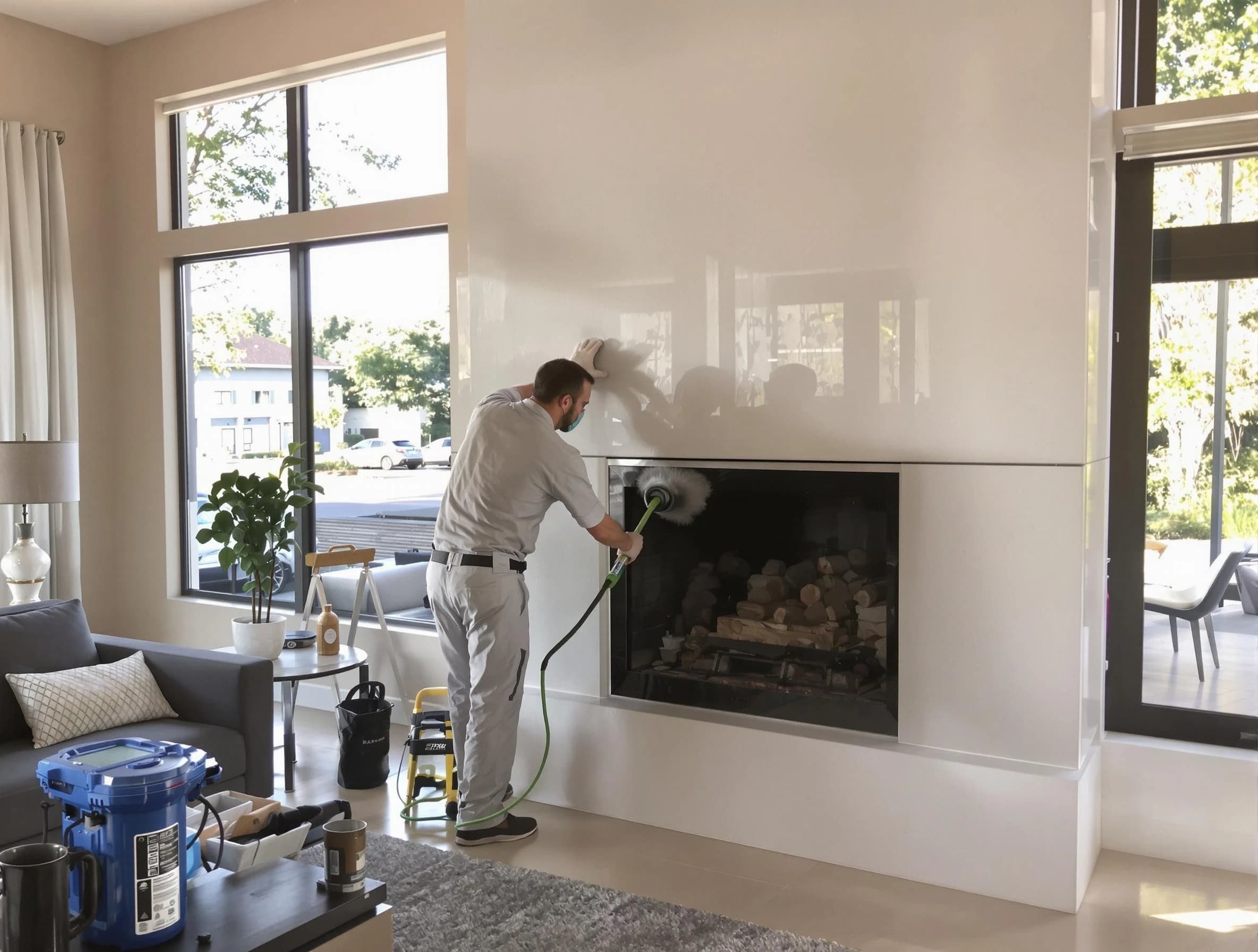 Norcross Chimney Sweep performing thorough soot removal in Norcross, GA