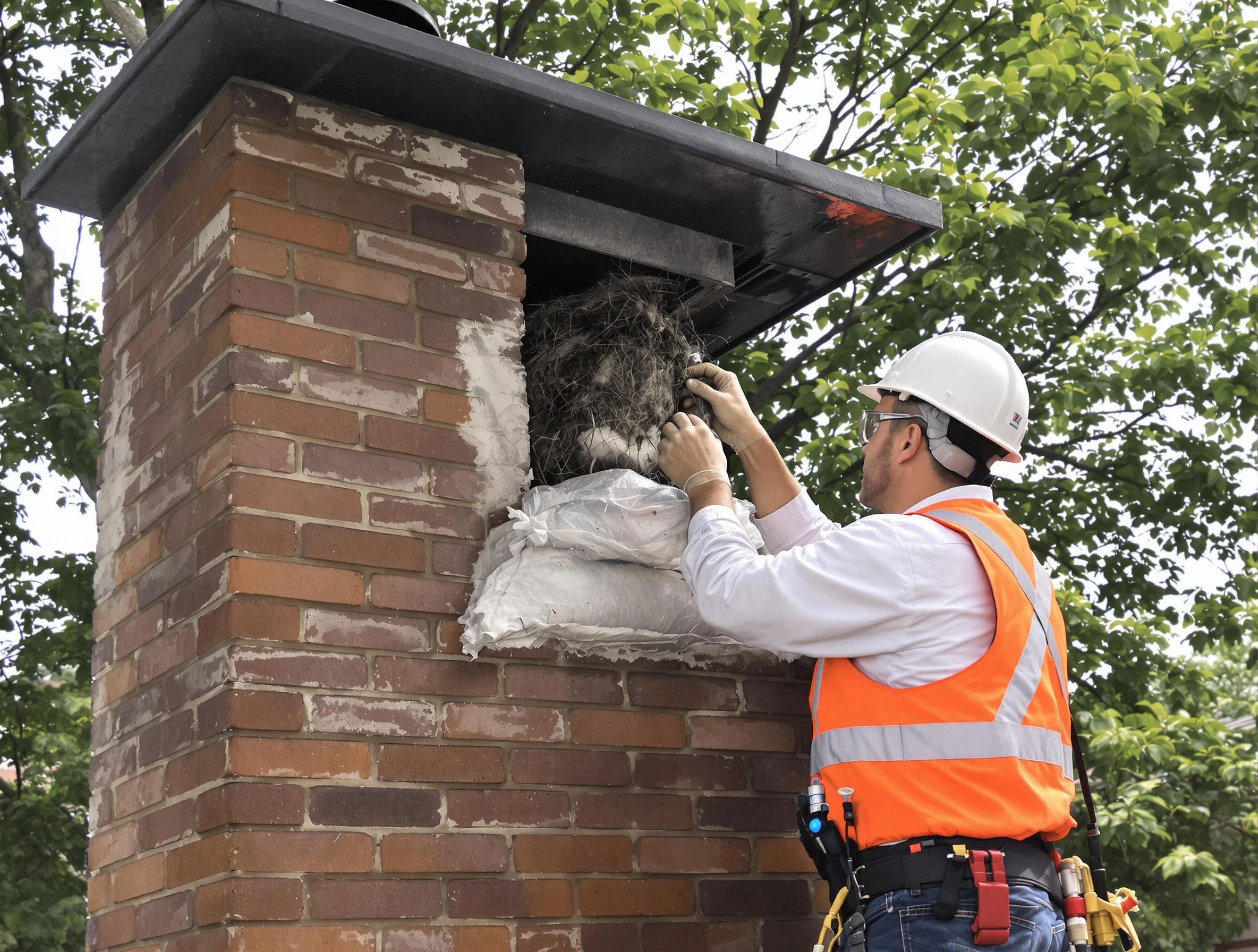 Humane removal of debris and animals by Norcross Chimney Sweep in Norcross, GA