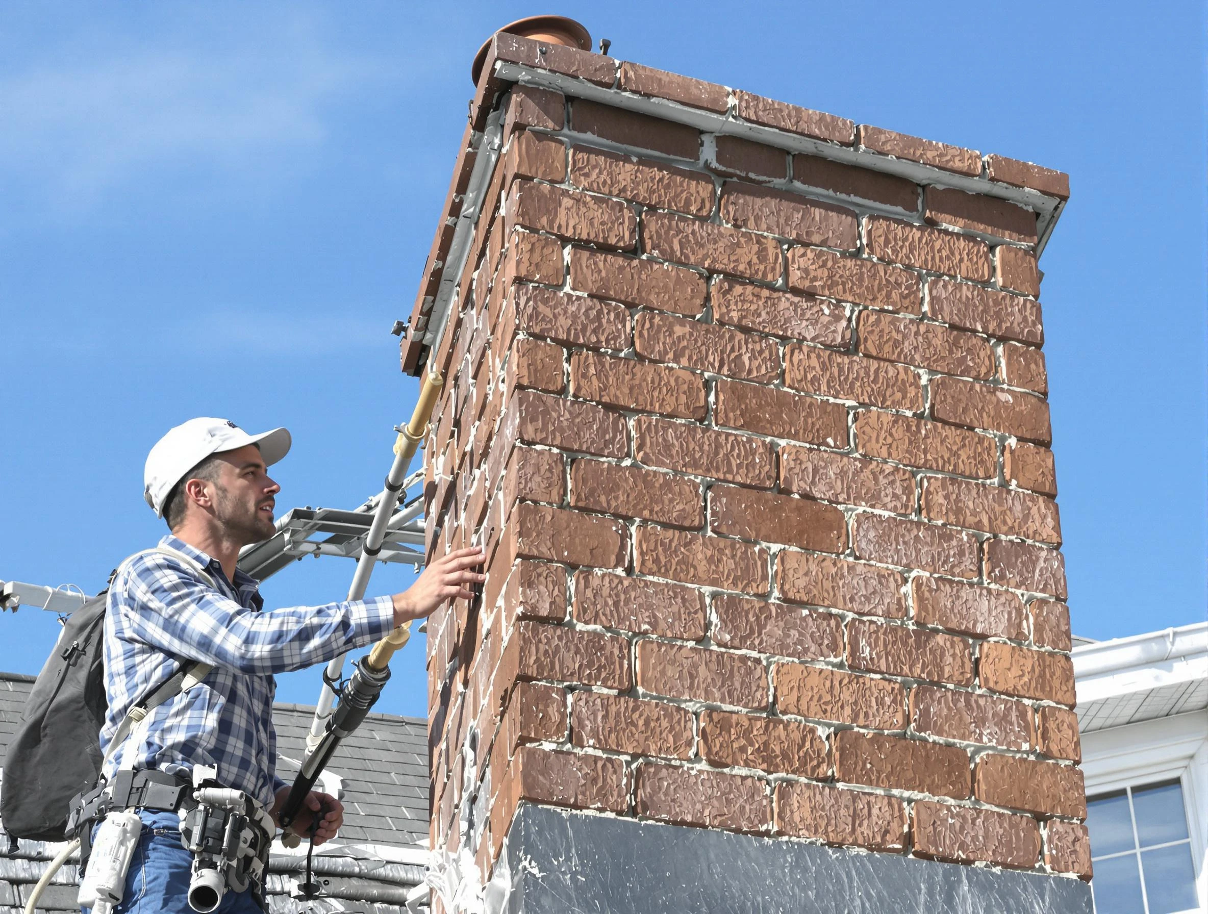 Brickwork for a chimney rebuild by Norcross Chimney Sweep in Norcross, GA