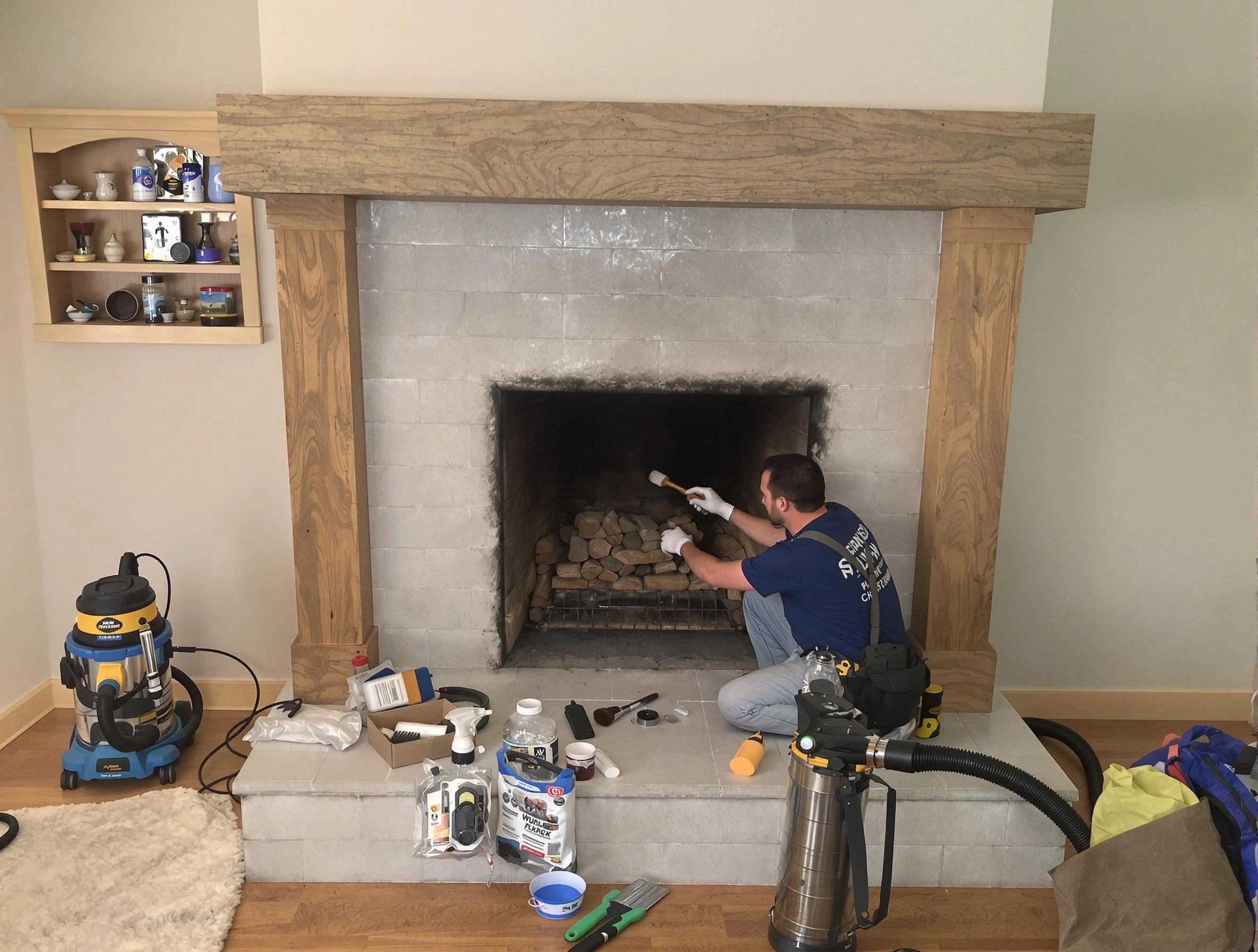 Detailed creosote removal process by Norcross Chimney Sweep in Norcross, GA