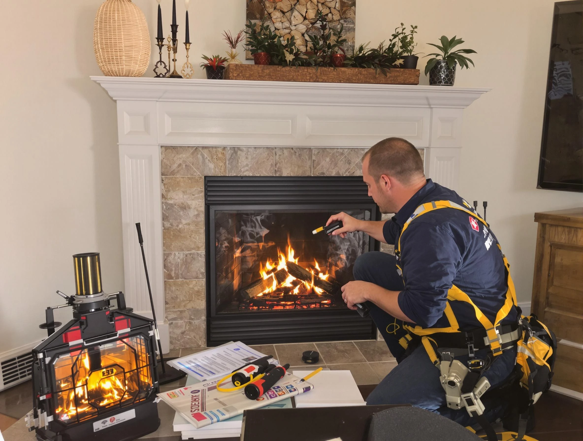 Safety-focused fireplace inspection by Norcross Chimney Sweep in Norcross, GA