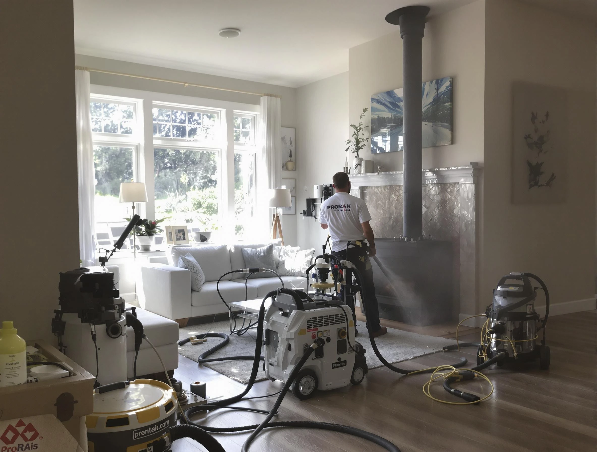 Soot removal service by Norcross Chimney Sweep for a fireplace in Norcross, GA